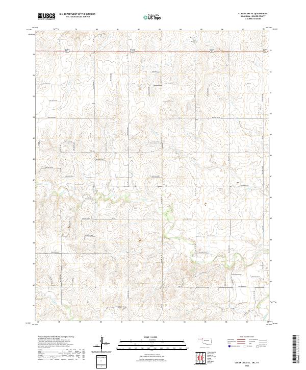 US Topo 7.5-minute map for Clear Lake SE OKTX