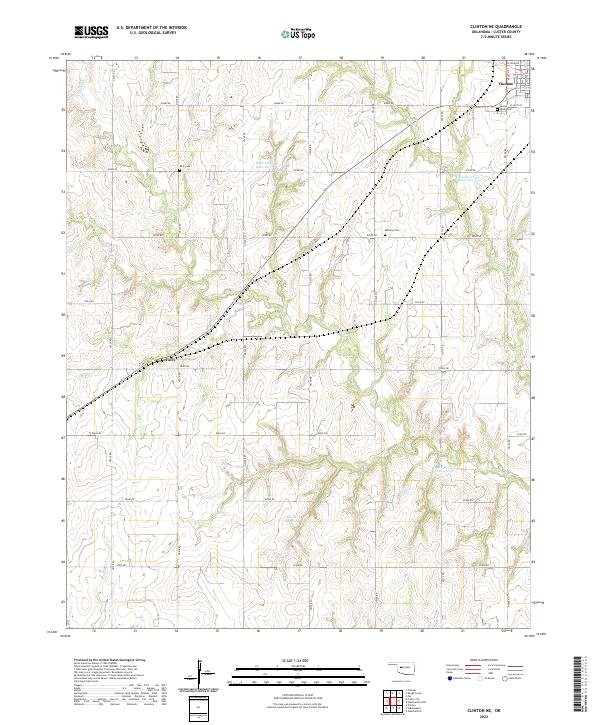 US Topo 7.5-minute map for Clinton NE OK