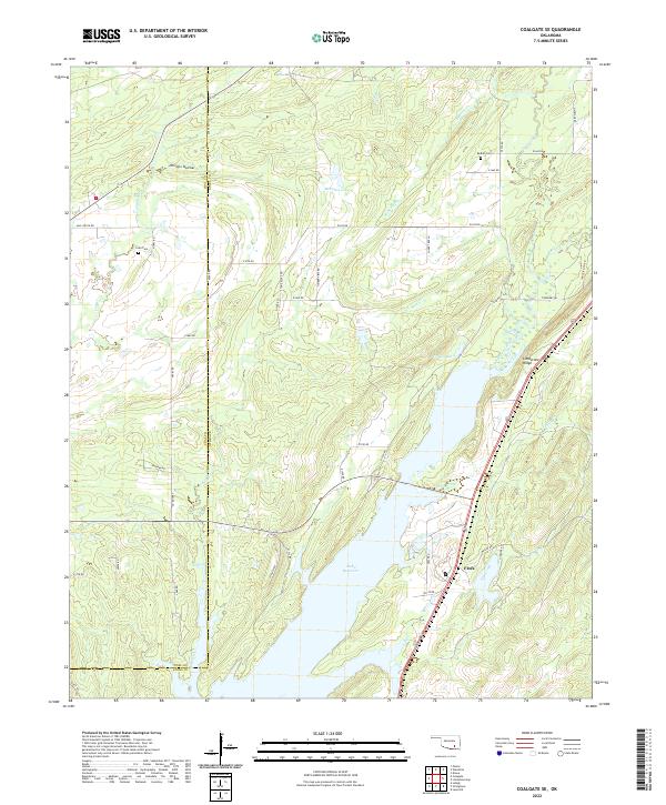 US Topo 7.5-minute map for Coalgate SE OK