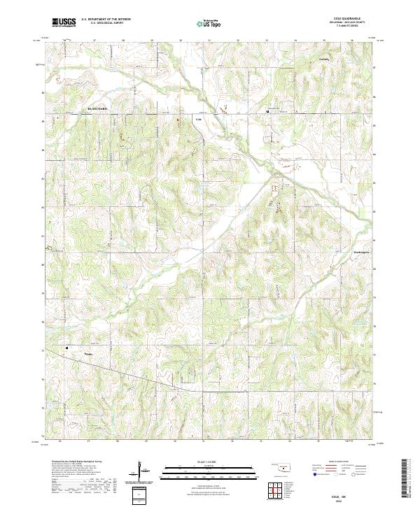 US Topo 7.5-minute map for Cole OK