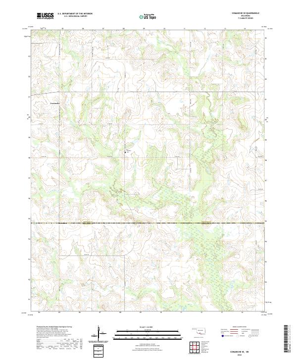 US Topo 7.5-minute map for Comanche SE OK