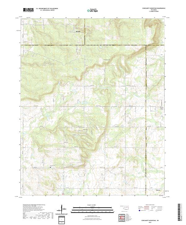 US Topo 7.5-minute map for Concharty Mountain OK