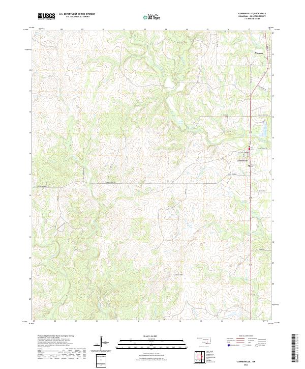 US Topo 7.5-minute map for Connerville OK