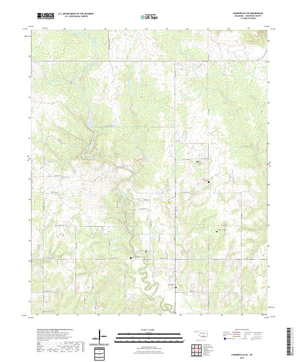 US Topo 7.5-minute map for Connerville SE OK