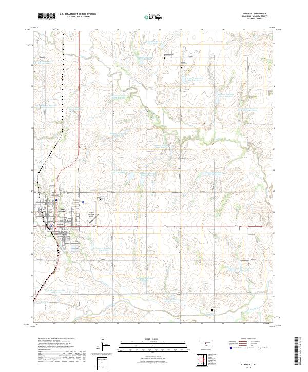 US Topo 7.5-minute map for Cordell OK