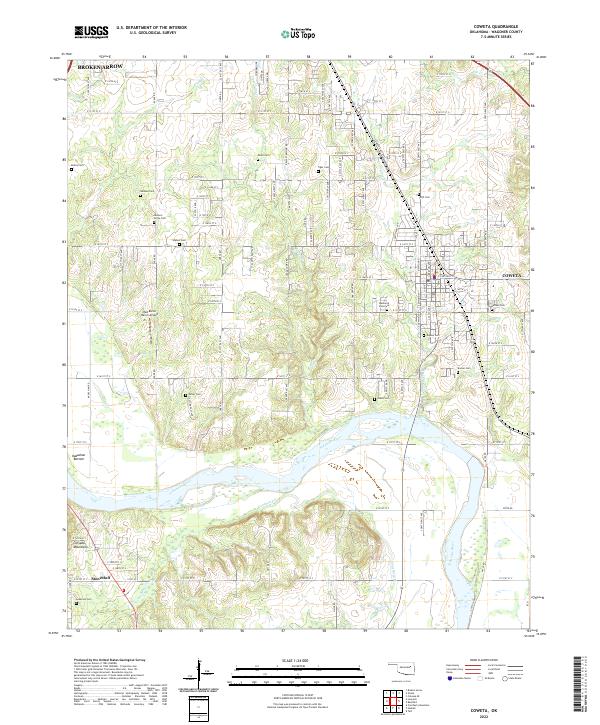 US Topo 7.5-minute map for Coweta OK