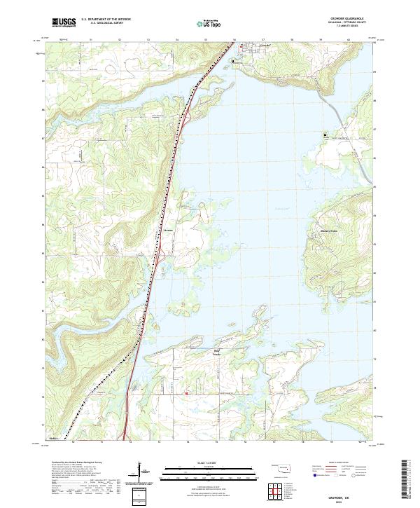 US Topo 7.5-minute map for Crowder OK