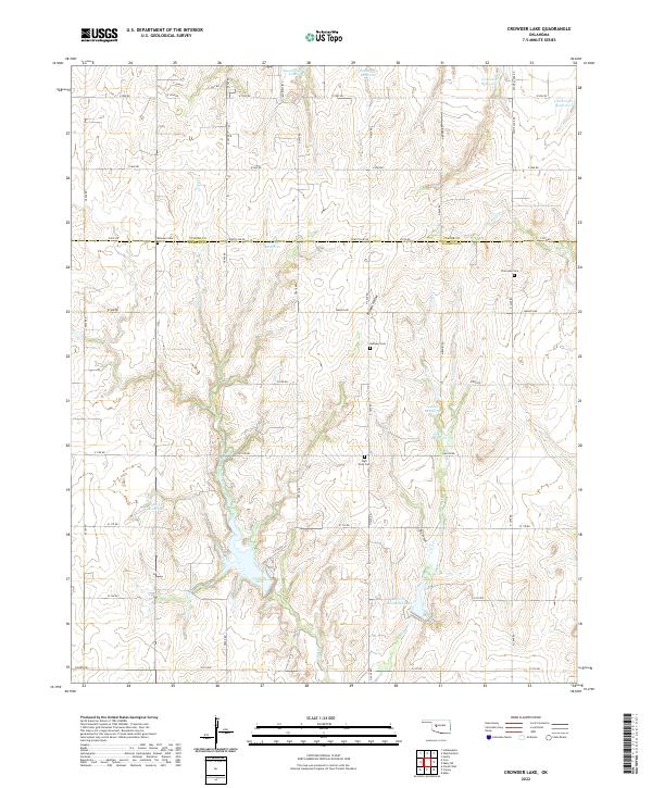 US Topo 7.5-minute map for Crowder Lake OK