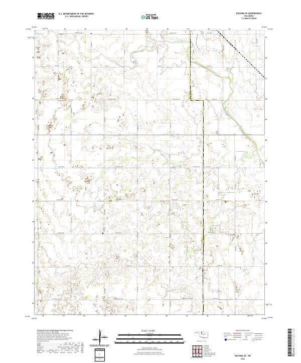 US Topo 7.5-minute map for Dacoma SE OK