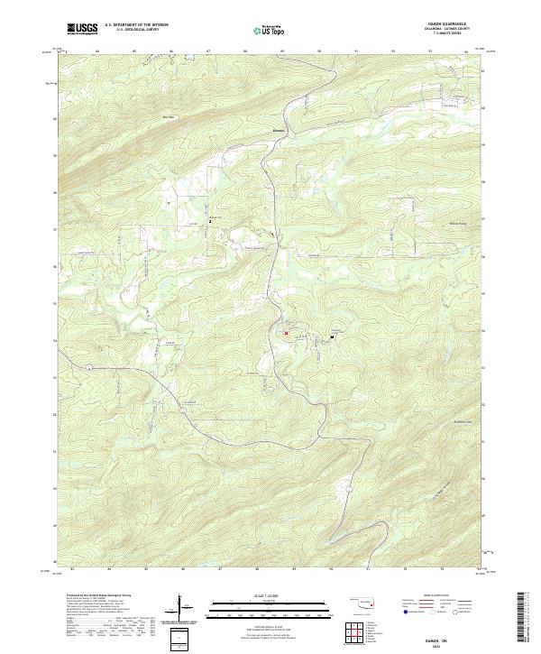 US Topo 7.5-minute map for Damon OK