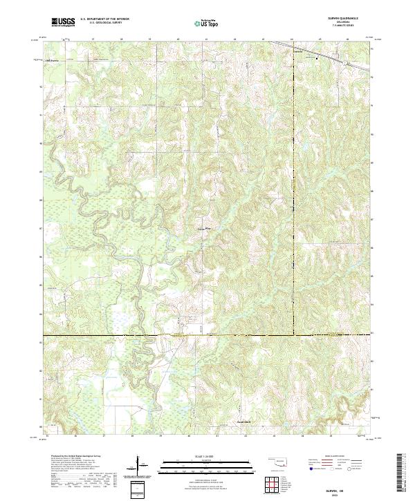 US Topo 7.5-minute map for Darwin OK