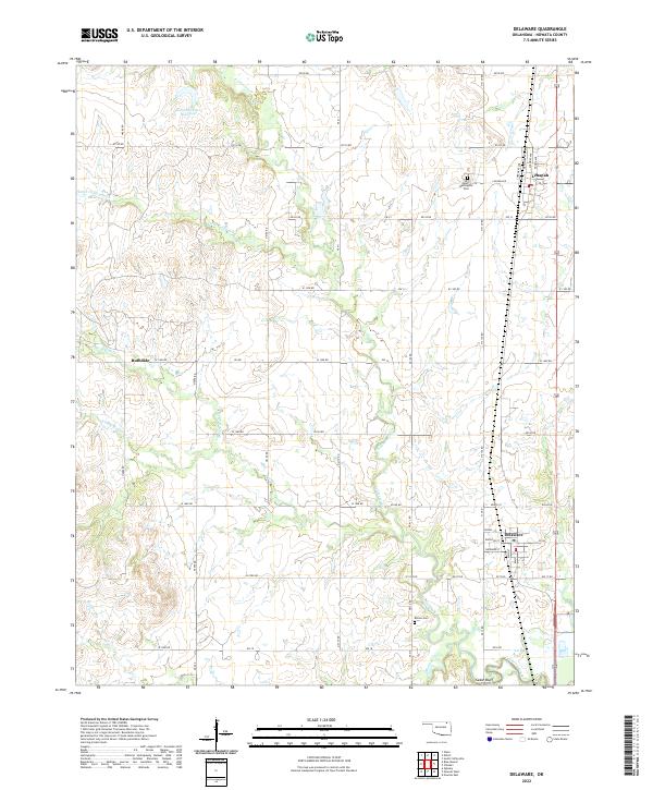 US Topo 7.5-minute map for Delaware OK