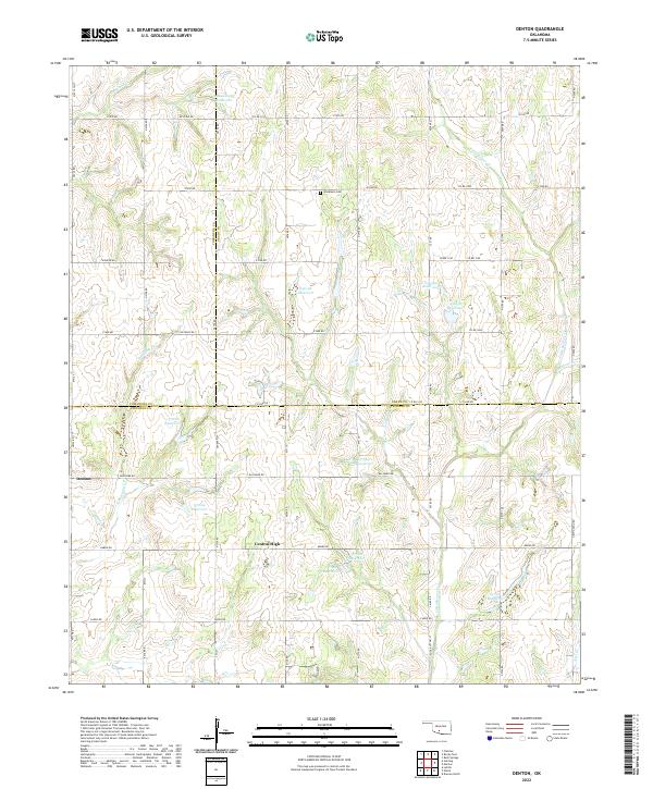 US Topo 7.5-minute map for Denton OK