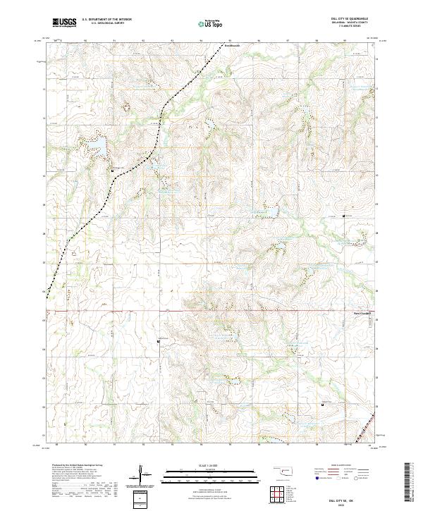 US Topo 7.5-minute map for Dill City SE OK