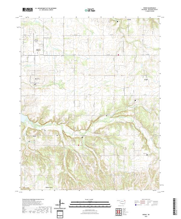 US Topo 7.5-minute map for Dodge OK