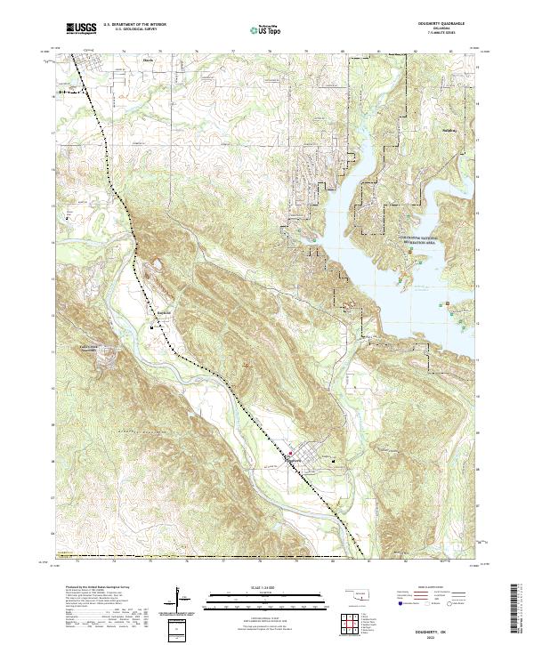 US Topo 7.5-minute map for Dougherty OK