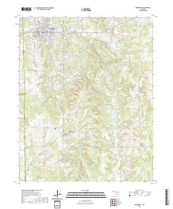 US Topo 7.5-minute map for Drumright OK