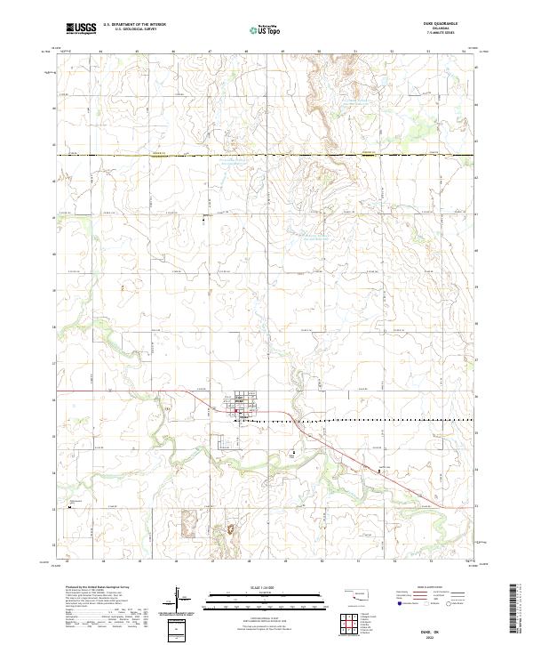 US Topo 7.5-minute map for Duke OK