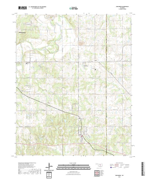 US Topo 7.5-minute map for Earlsboro OK