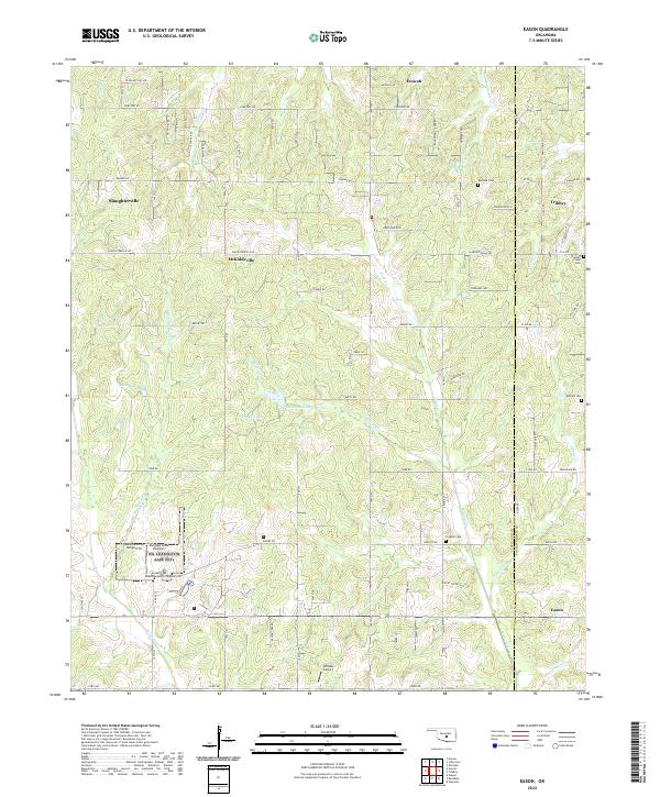 US Topo 7.5-minute map for Eason OK