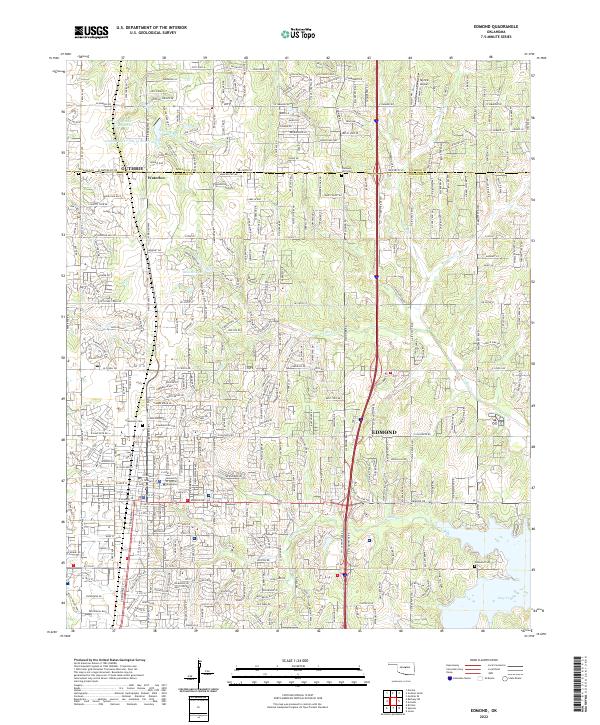 US Topo 7.5-minute map for Edmond OK