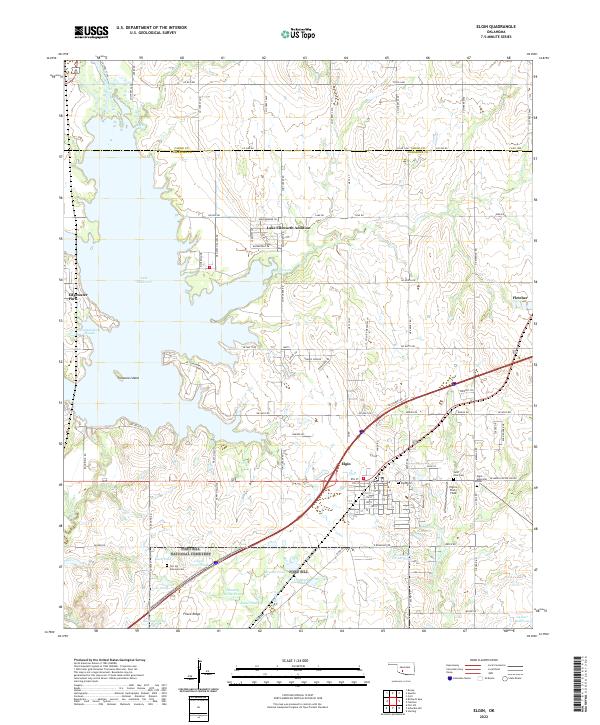 US Topo 7.5-minute map for Elgin OK