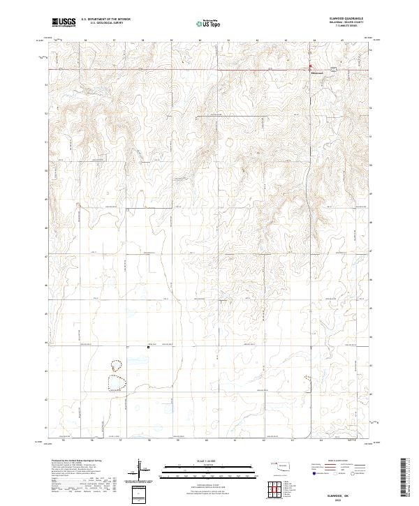 US Topo 7.5-minute map for Elmwood OK