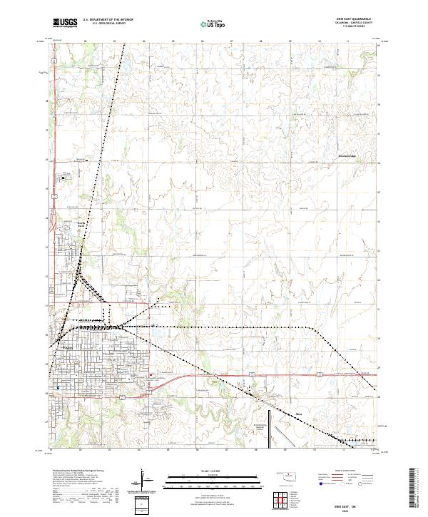 US Topo 7.5-minute map for Enid East OK