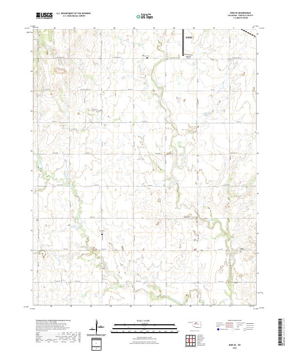 US Topo 7.5-minute map for Enid SE OK