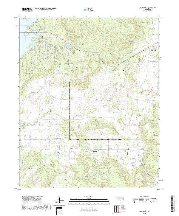 US Topo 7.5-minute map for Enterprise OK