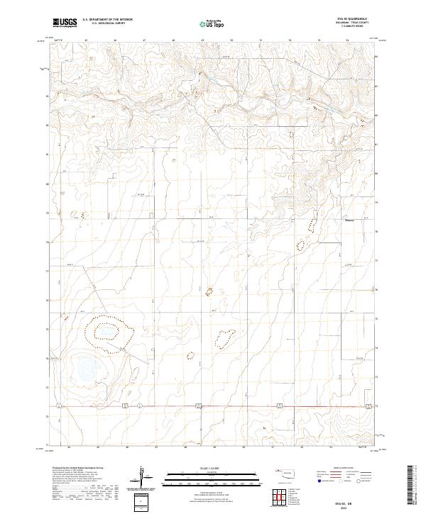 US Topo 7.5-minute map for Eva SE OK