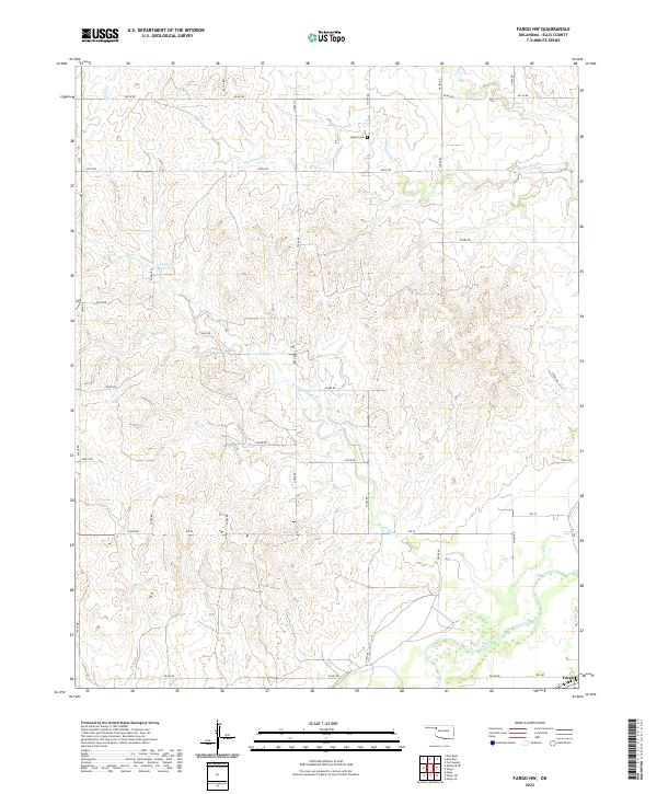 US Topo 7.5-minute map for Fargo NW OK