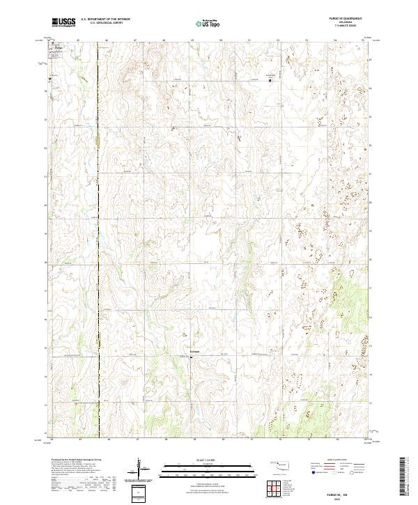 US Topo 7.5-minute map for Fargo SE OK