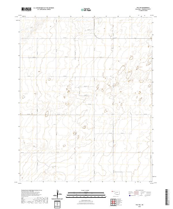 US Topo 7.5-minute map for Felt NE OK