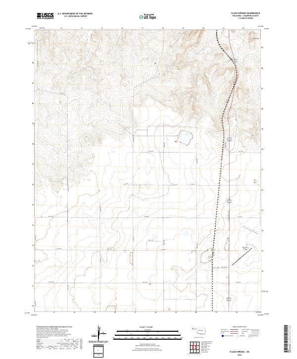 US Topo 7.5-minute map for Flagg Springs OK