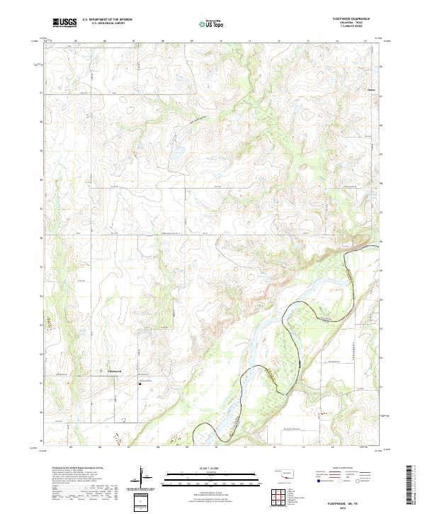 US Topo 7.5-minute map for Fleetwood OKTX