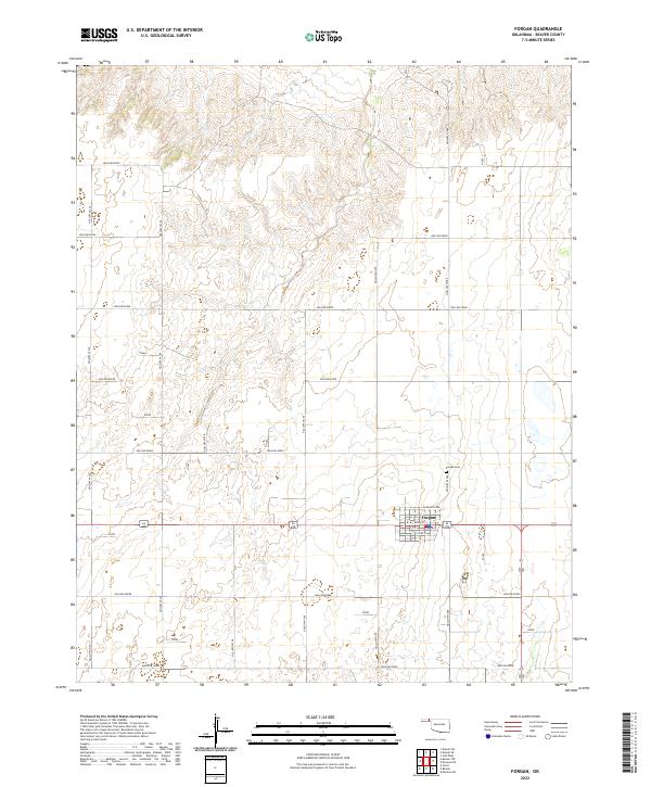 US Topo 7.5-minute map for Forgan OK