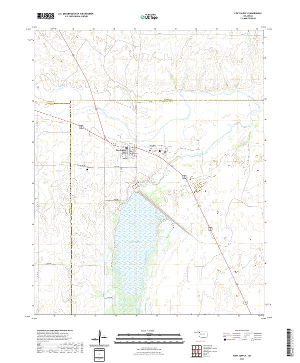 US Topo 7.5-minute map for Fort Supply OK