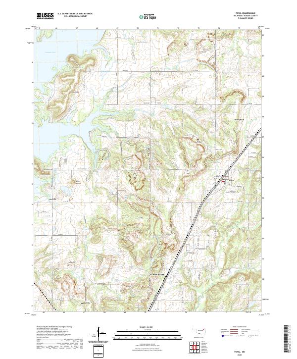 US Topo 7.5-minute map for Foyil OK