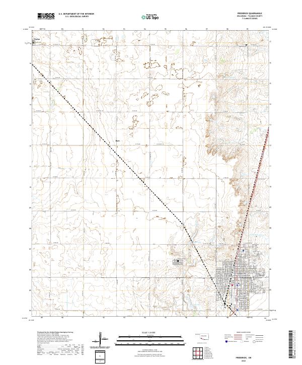 US Topo 7.5-minute map for Frederick OK