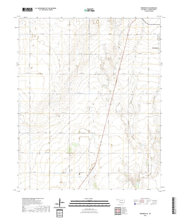 US Topo 7.5-minute map for Frederick SE OK