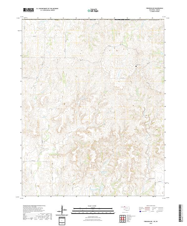 US Topo 7.5-minute map for Freedom NW OKKS