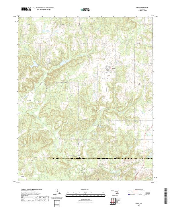 US Topo 7.5-minute map for Gerty OK