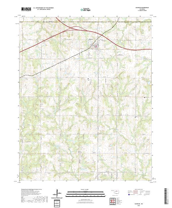 US Topo 7.5-minute map for Glencoe OK