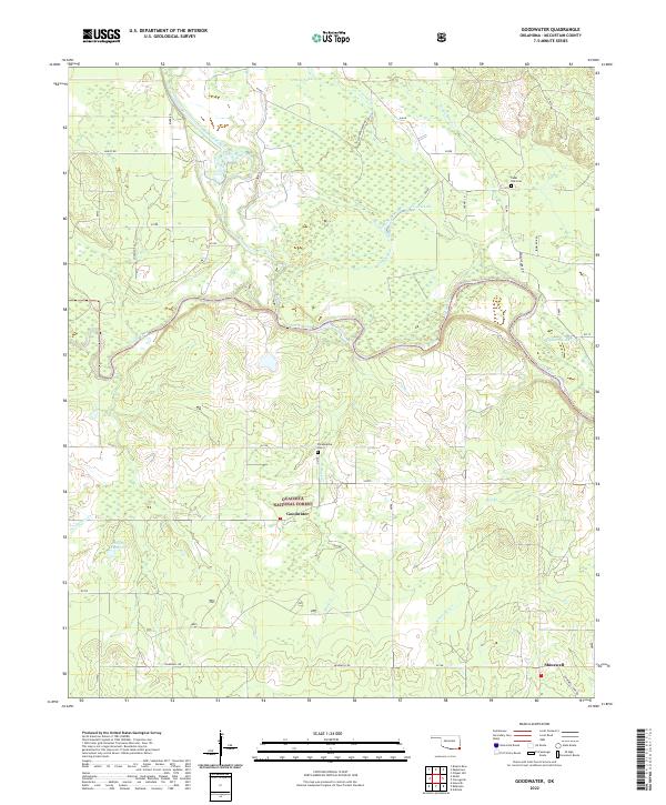 US Topo 7.5-minute map for Goodwater OK