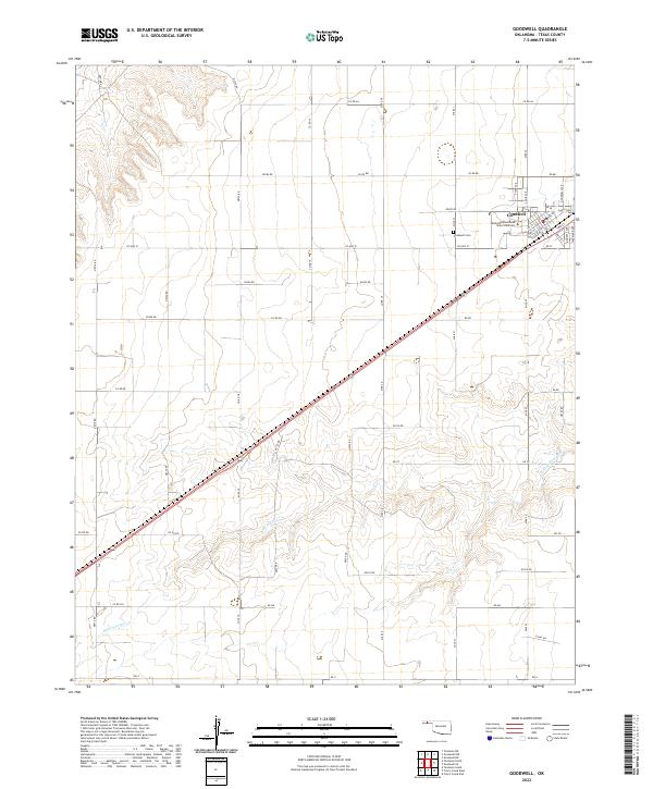 US Topo 7.5-minute map for Goodwell OK