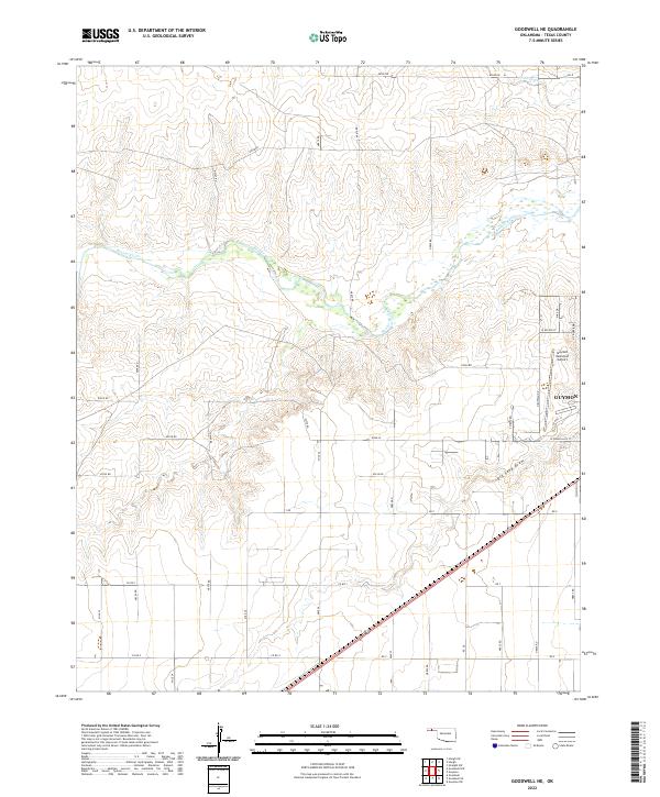 US Topo 7.5-minute map for Goodwell NE OK