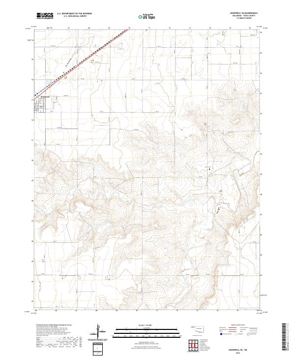 US Topo 7.5-minute map for Goodwell SE OK