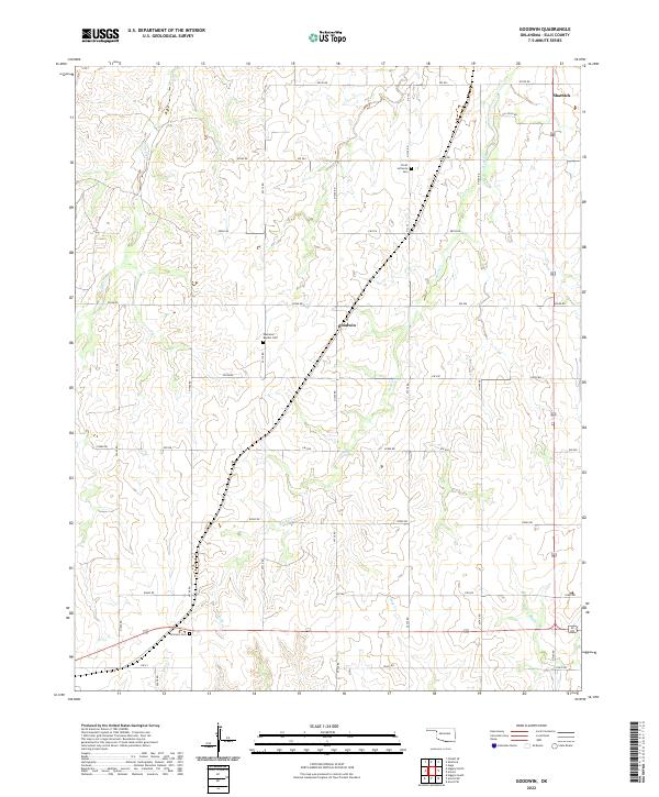 US Topo 7.5-minute map for Goodwin OK