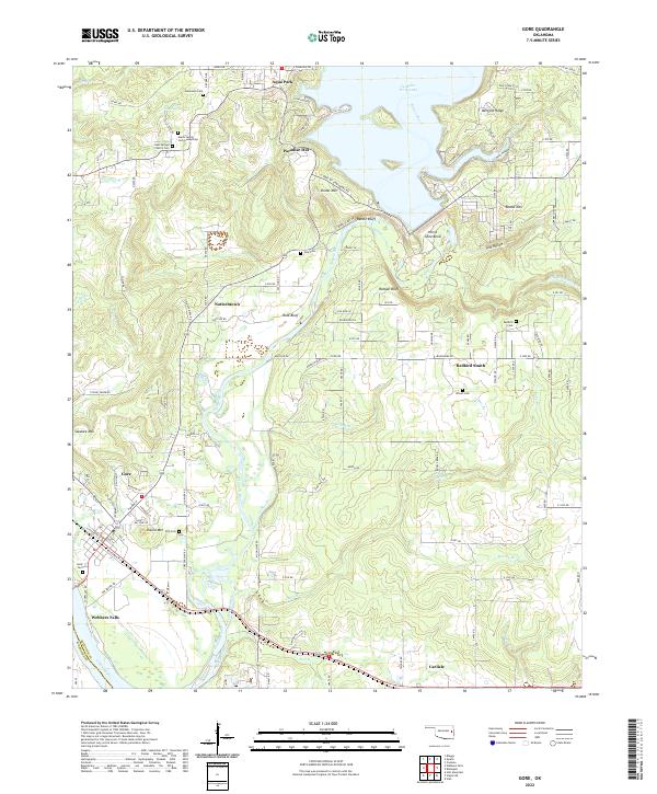 US Topo 7.5-minute map for Gore OK